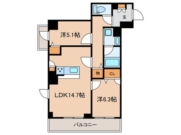 Gate１２７の物件間取画像